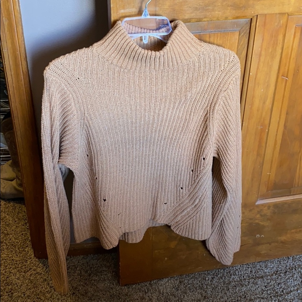 Distressed Orange Sweater
